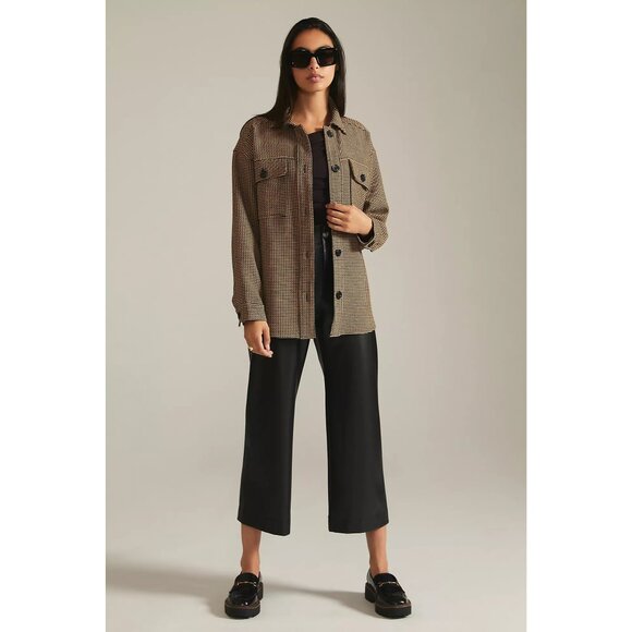 Current Air Los Angeles womens size Xl Houndstooth Shacket shirt jacket - Picture 7 of 8